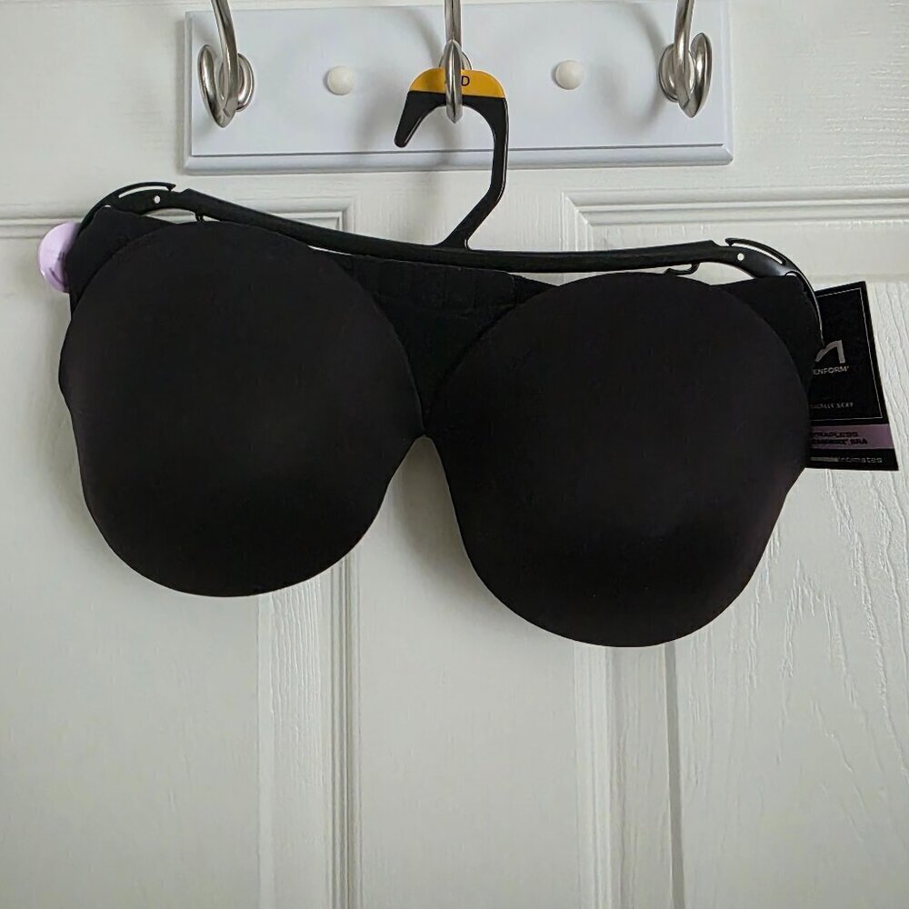 Maidenform Strapless Dreamwire Bra with Removable Straps Black 34D